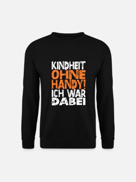 Kindheit ohne Handy - Unisex Pullover - Schwarz