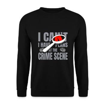 Je ne peux pas avoir de plans à la scène de crime Forensic - Sweat-shirt Unisexe - noir - Devant - Alina (178cm) & Michal (187cm)