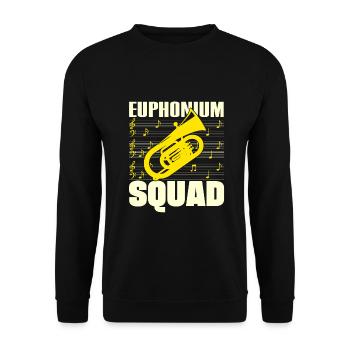 Euphonium Squad Baritone Player Gift Idea - Unisex Sweatshirt - black - Front - Alina (178cm) & Michal (187cm)