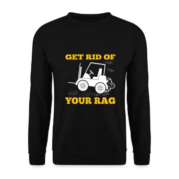 Get Rid Of Your Rag Forklift Art Forklift Driver - Unisex Sweatshirt - black - Front - Alina (178cm) & Michal (187cm)