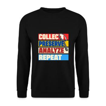 Criminology Collect Preserve Analyze Repeat gift - Unisex Sweatshirt - black - Front - Alina (178cm) & Michal (187cm)