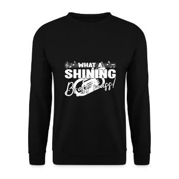 What A Shining Brass Mass Baritone Bass Gifts - Unisex Pullover - Schwarz - Vorne - Alina (178cm) & Michal (187cm)
