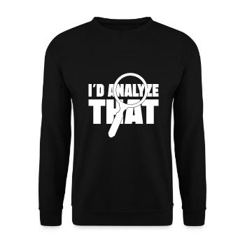 J’analyse ce cadeau d’analyste Crime Lab - Sweat-shirt Unisexe - noir - Devant - Alina (178cm) & Michal (187cm)