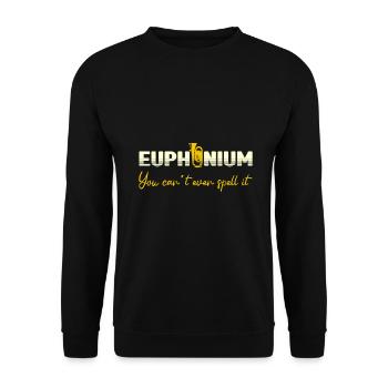 Euphonium You Can't Even Spell It Baritone Player - Unisex Sweatshirt - black - Front - Alina (178cm) & Michal (187cm)