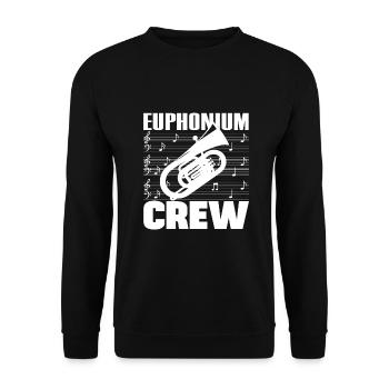 Euphonium Crew Baritone Bass Gifts - Unisex Sweatshirt - black - Front - Alina (178cm) & Michal (187cm)