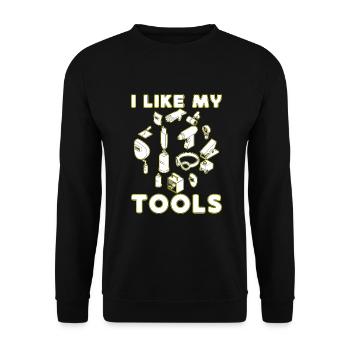 I Like My Tools Welding Gift Idea - Unisex Sweatshirt - black - Front - Alina (178cm) & Michal (187cm)