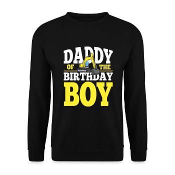 Daddy Of the Birthday Boy Construction Family - Unisex Sweatshirt - black - Front - Alina (178cm) & Michal (187cm)