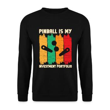 Pinball est mon portefeuille d’investissement Retro Pinball - Sweat-shirt Unisexe - noir - Devant - Alina (178cm) & Michal (187cm)
