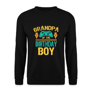 Grand-père de l’idée de cadeau de jeu de garçon d’anniversaire - Sweat-shirt Unisexe - noir - Devant - Alina (178cm) & Michal (187cm)