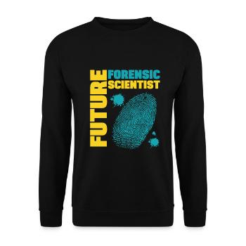 Future Forensic Scientist Forensic Criminology - Unisex Pullover - Schwarz - Vorne - Alina (178cm) & Michal (187cm)