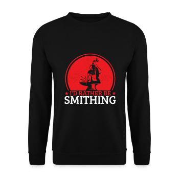 Je préfère forger une idée cadeau de forgeron - Sweat-shirt Unisexe - noir - Devant - Alina (178cm) & Michal (187cm)