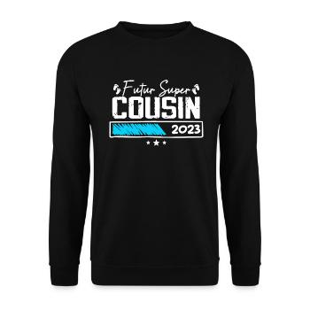 Futur super cousin 2023 - Sweat-shirt Unisexe - noir - Devant - Alina (178cm) & Michal (187cm)