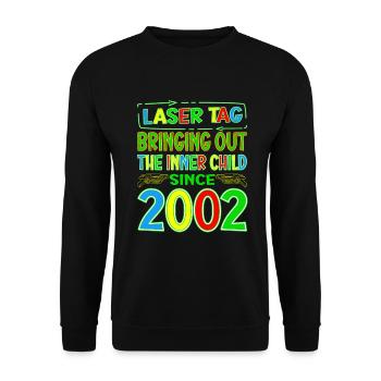 Laser Tag Bringing Out The Inner Child Years Old - Unisex Sweatshirt - black - Front - Alina (178cm) & Michal (187cm)