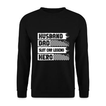 Mari Papa Slot Car Legend Racer Cadeau - Sweat-shirt Unisexe - noir - Devant - Alina (178cm) & Michal (187cm)