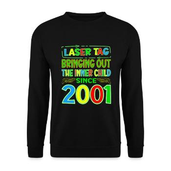 Laser Tag Bringing Out The Inner Child Years Old - Unisex Sweatshirt - black - Front - Alina (178cm) & Michal (187cm)