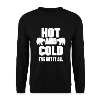 Ice Water Hot & Cold I've Got It All Gift Idea - Unisex Sweatshirt - black - Front - Alina (178cm) & Michal (187cm)
