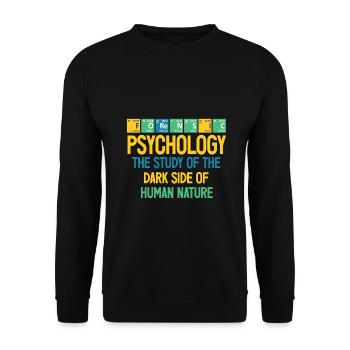 Psychologue médico-légal Période Psychologie médico-légale - Sweat-shirt Unisexe - noir - Devant - Alina (178cm) & Michal (187cm)