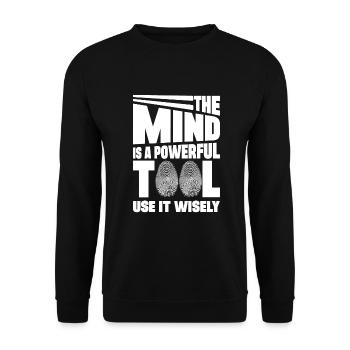 Mind Powerful Tool Professional Forensic Gift - Unisex Sweatshirt - black - Front - Alina (178cm) & Michal (187cm)