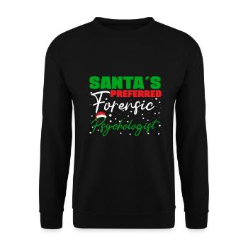 Forensic Psychologist Santa's Preferred Forensic - Unisex Sweatshirt - black - Front - Alina (178cm) & Michal (187cm)