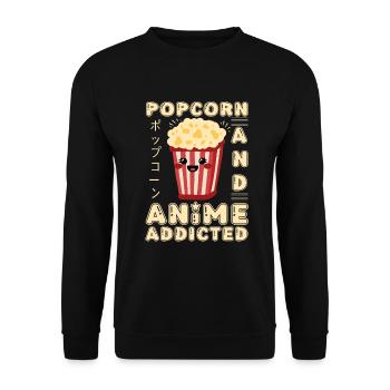 Cute Japanese Manga Women Girls Gift Otaku Kawaii - Unisex Pullover - Schwarz - Vorne - Alina (178cm) & Michal (187cm)