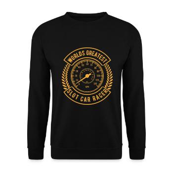 La course de voitures de circuit est un cadeau de coureur de droit de l’homme - Sweat-shirt Unisexe - noir - Devant - Alina (178cm) & Michal (187cm)