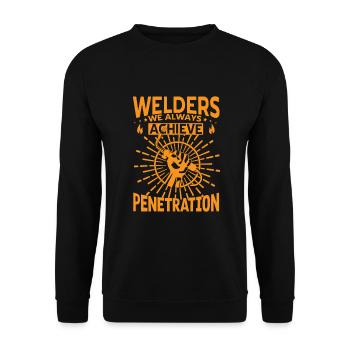 Les soudeurs réalisent toujours la pénétration des soudeurs - Sweat-shirt Unisexe - noir - Devant - Alina (178cm) & Michal (187cm)