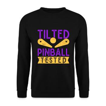 Tilted Pinball Tested Pinball Machine Arcade Game - Unisex Pullover - Schwarz - Vorne - Alina (178cm) & Michal (187cm)
