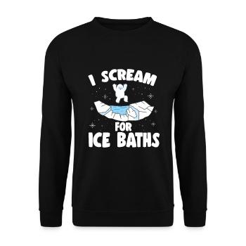 Eau glacée je crie pour les bains de glace idée cadeau - Sweat-shirt Unisexe - noir - Devant - Alina (178cm) & Michal (187cm)