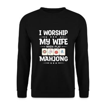 Cute Japanese Manga Men Girls Gift Otaku Kawaii - Unisex Pullover - Schwarz - Vorne - Alina (178cm) & Michal (187cm)