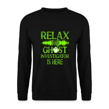 Paranormal Ghost Hunter est là - Relax Bro Design - Sweat-shirt Unisexe - noir - Devant - Alina (178cm) & Michal (187cm)