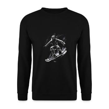 COOL SNOWBOARD RACING - Unisex Sweatshirt - black - Front - Alina (178cm) & Michal (187cm)