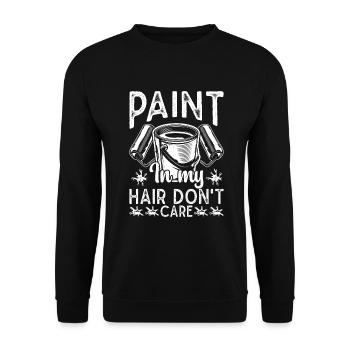 House Painter Hilarious Designs Unique Gifts - Unisex Pullover - Schwarz - Vorne - Alina (178cm) & Michal (187cm)