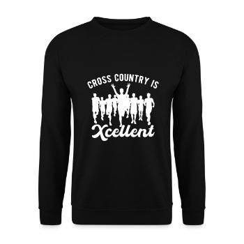 Design de coureur de cross-country - Entraîneur XC - Course à pied - Sweat-shirt Unisexe - noir - Devant - Alina (178cm) & Michal (187cm)