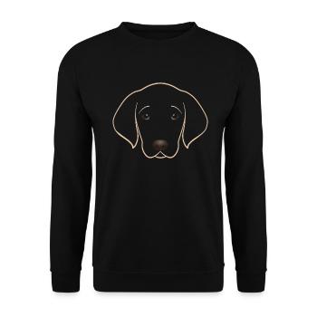 J’aime golden retriever chien tshirt - Sweat-shirt Unisexe - noir - Devant - Alina (178cm) & Michal (187cm)
