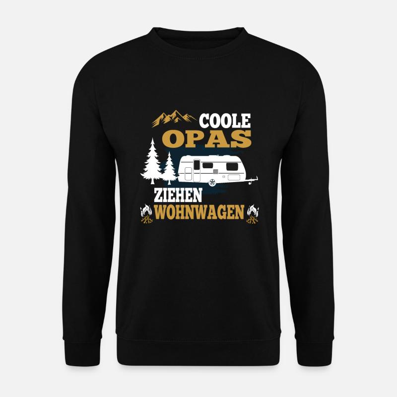 Coole Opas ziehen Wohnwagen Camping Shirt - Unisex Pullover - Schwarz