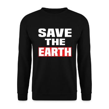 Save The Earth - Unisex Sweatshirt - black - Front - Alina (178cm) & Michal (187cm)