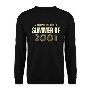 Millésime 2001 Cadeau D'anniversaire 2001 Vintage - Sweat-shirt Unisexe - noir - Devant - Alina (178cm) & Michal (187cm)