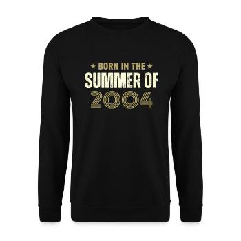 Jahrgang 2004 Vintage Geburtstagsgeschenk 2004 - Unisex Pullover - Schwarz - Vorne - Alina (178cm) & Michal (187cm)