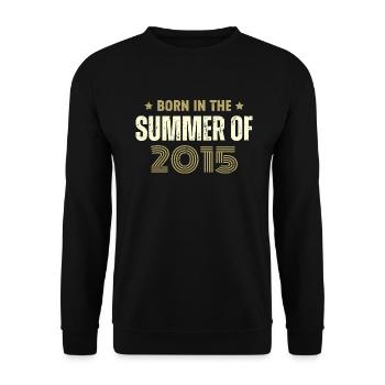 Vintage 2015 Vintage Birthday Gift 2015 - Unisex Sweatshirt - black - Front - Alina (178cm) & Michal (187cm)