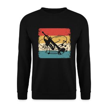 Trumpet Player Musician Trumpeter Orchestra - Unisex Sweatshirt - black - Front - Alina (178cm) & Michal (187cm)