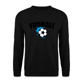 Fußball Soccer Splash 3c - Unisex Pullover - Schwarz - Vorne - Alina (178cm) & Michal (187cm)