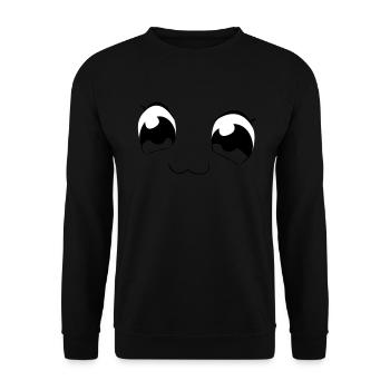 Augen - Unisex Pullover - Schwarz - Vorne - Alina (178cm) & Michal (187cm)