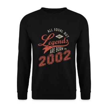 LEGENDS ARE BORN IN 2002born in 2002 anniversary 19 - Unisex Sweatshirt - black - Front - Alina (178cm) & Michal (187cm)