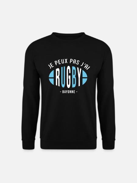 Rugby Bayonne Je peux pas j ai rugby bayonnais - Sweat-shirt Unisexe - noir
