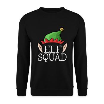 Elf Squad - Team Groupe Xmas Christmas Costume - Unisex Sweatshirt - black - Front - Alina (178cm) & Michal (187cm)