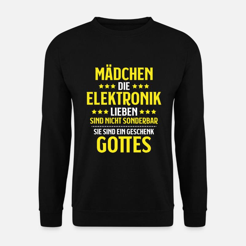 Elektronikerin Elektronik Elektroniker Geschenk - Unisex Pullover - Schwarz