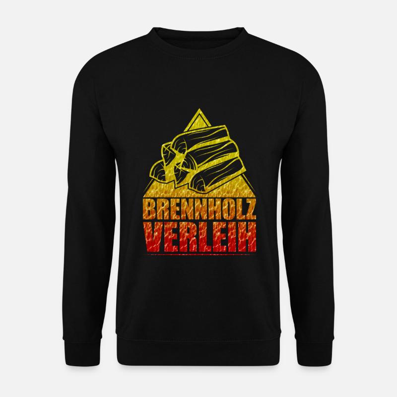 Brennholz Verleih - Unisex Pullover - Schwarz