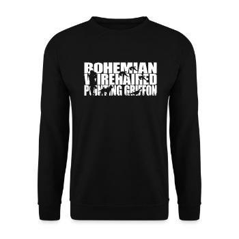 BOHEMIAN WIREHAIRED POINTING GRIFFON Jagd Wilsigns - Unisex Pullover - Schwarz - Vorne - Alina (178cm) & Michal (187cm)