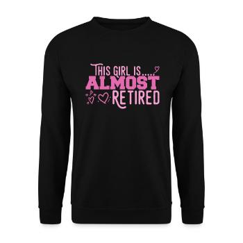 This Girl Almost Retired - Sweat-shirt Unisexe - noir - Devant - Alina (178cm) & Michal (187cm)