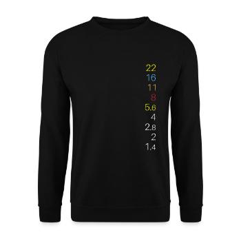 Lentille de photographe photographe - Sweat-shirt Unisexe - noir - Devant - Alina (178cm) & Michal (187cm)